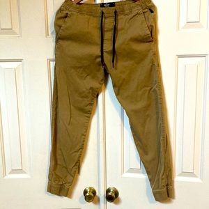 Hollister men’s skinny joggers khaki medium